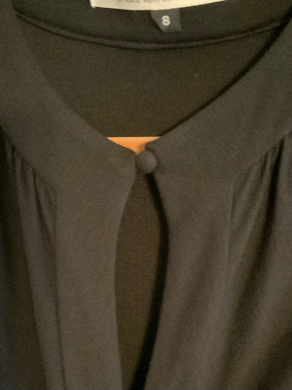 Diane Von Furstenberg Black Wrap Midi Dress - Picture 6 of 8